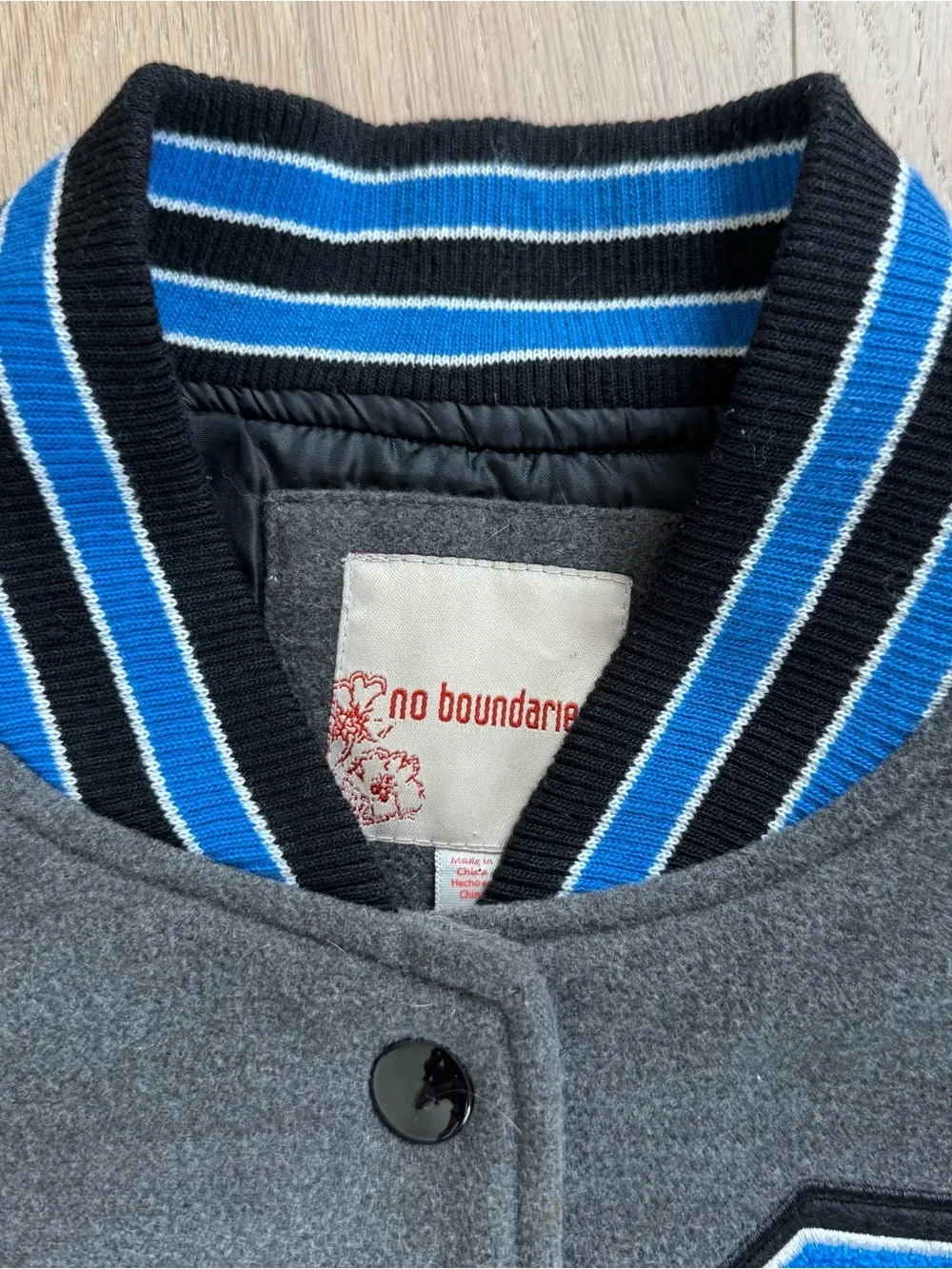 No Boundaries “91” Varsity Jacket // Size L (14-16)